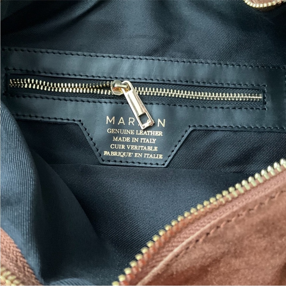 NWT Cognac Brown Suede Shoulder Bag - Picture 7 of 7